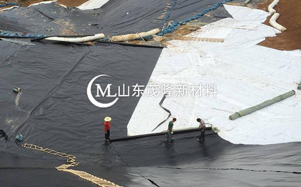 《菏澤曹縣垃圾發電廠》土工布、土工膜施工